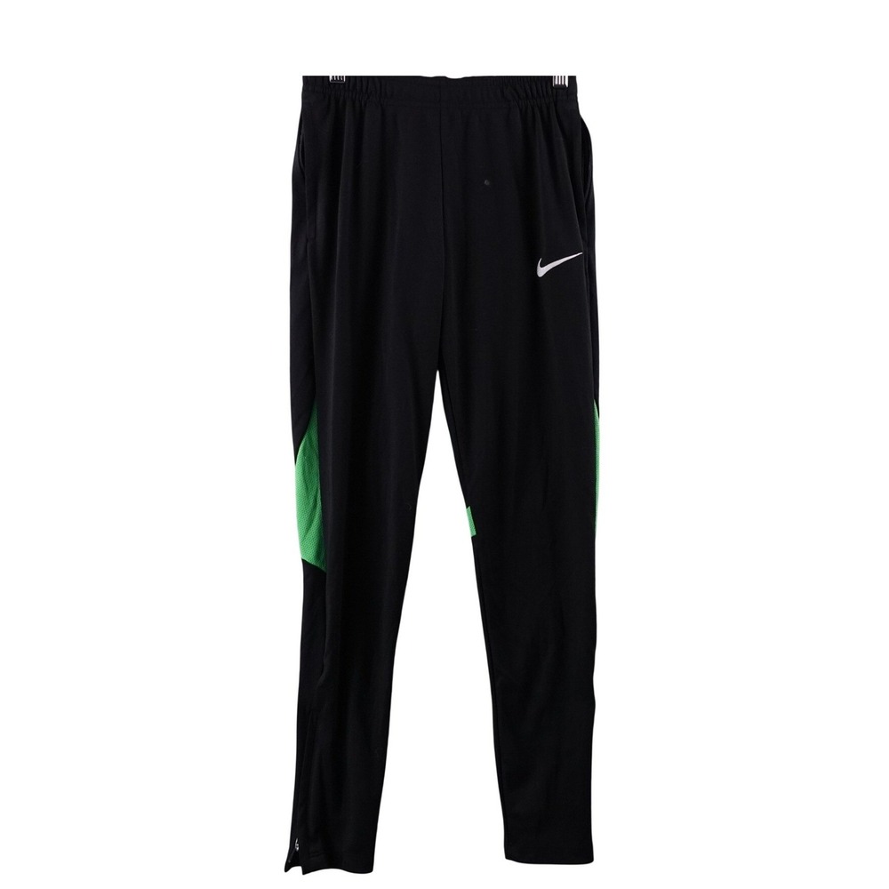 Nike Dri Fit Black Green Womens Stretch‎ Performance Athletic Jogging Pants XS